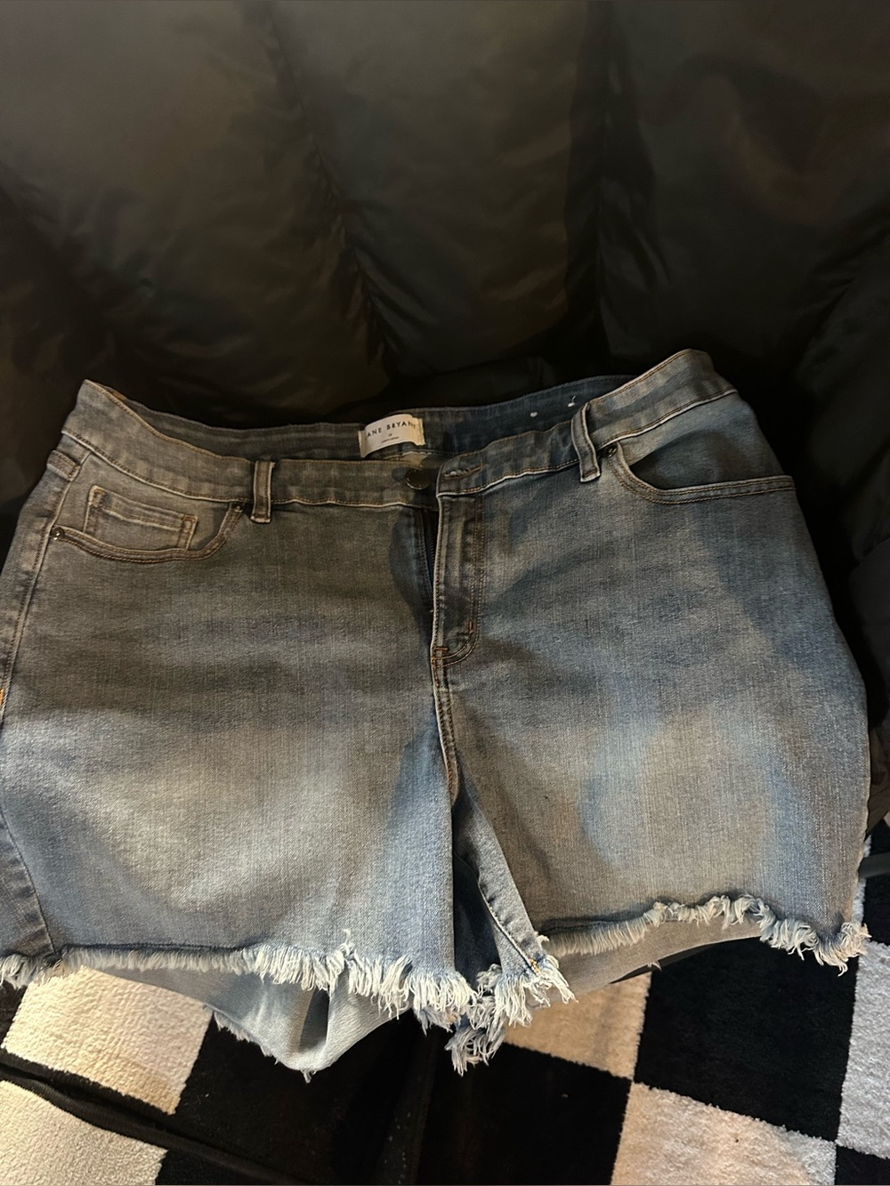 Lane Bryant Light Blue Frayed Hem Jean Shorts